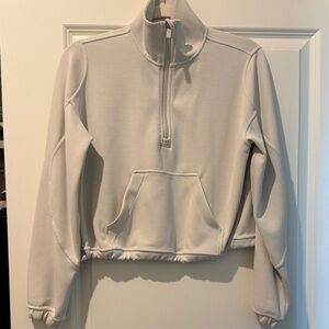 Women's Lululemon Softstreme half-zip in light ivory